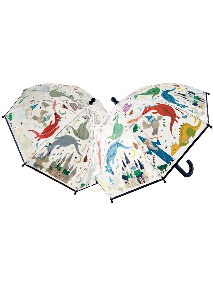 paraguas cambio de color dragones