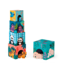 Pirámide Apilable con Figuritas de Madera Animales Janod Saltimbanquikids