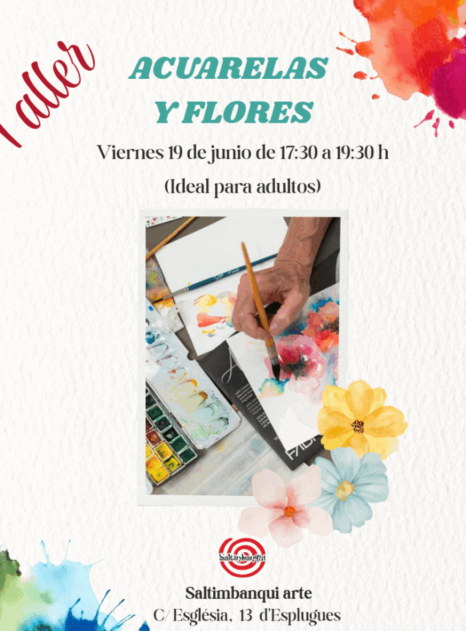 Taller FLORES Y ACUARELAS adulto