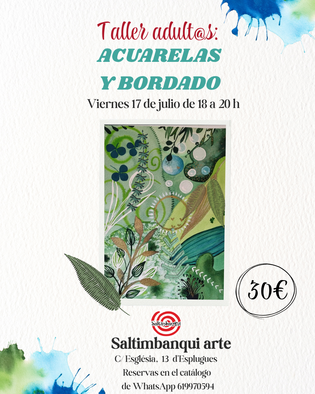 Taller de Acuarela y bordado